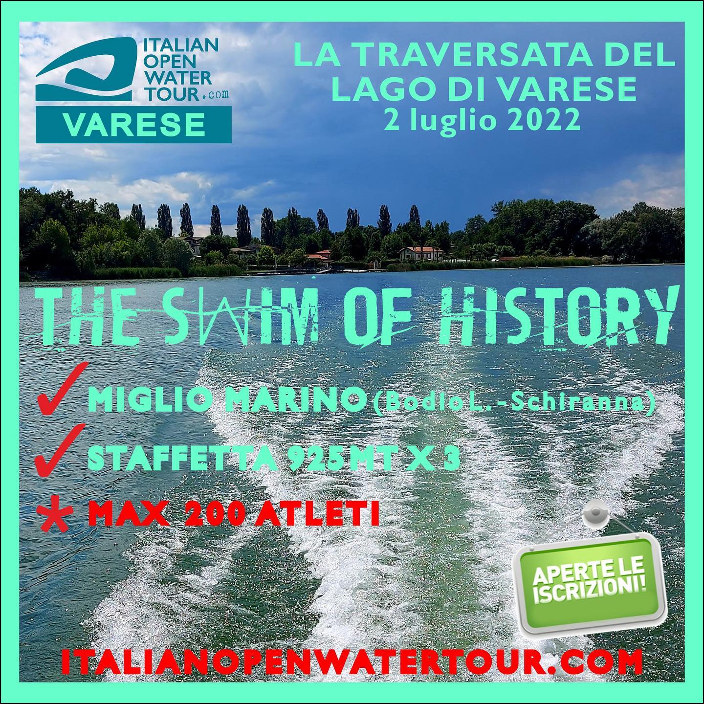 Traversata Italian Open Water Tour sul Lago di Monate - Le foto