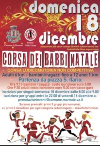 La corsa dei Babbo Natale a Marnate