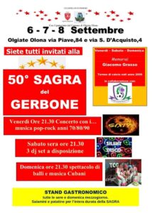 Il programma della sagra del Gerbone 2024