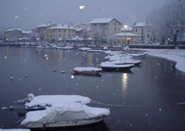 Lo stretto di Lavena in neve