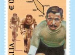 presentazione francobollo Luigi Ganna ciclismo epoca