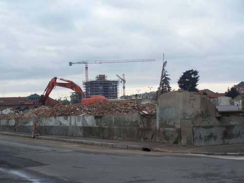 lavori demolizione via monti area ex ferrovie nord busto arsizio 24-11-2008