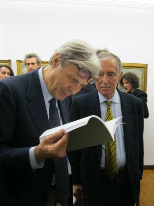 vittorio sgarbi galleria ghiggini maggio 2010 mostra landoni