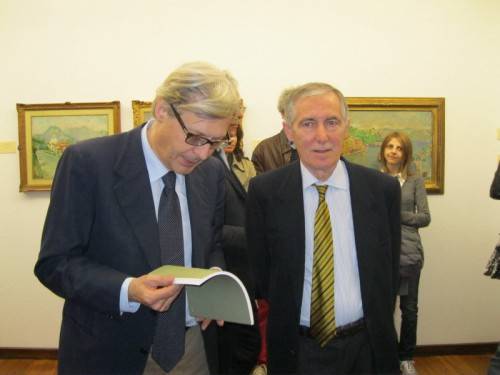 vittorio sgarbi galleria ghiggini maggio 2010 mostra landoni