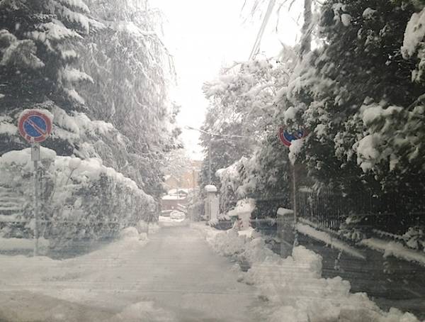 Neve: le  strade a Varese stamattina (inserita in galleria)