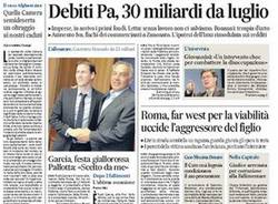 Le prime pagine di oggi (inserita in galleria)