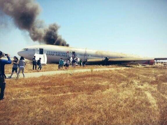 Boing in fiamme a San Francisco (inserita in galleria)