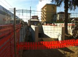 Lavori in stazione a Gazzada Schianno (inserita in galleria)