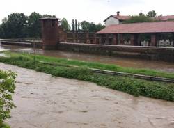 L'Olona invade il castello di Legnano (inserita in galleria)