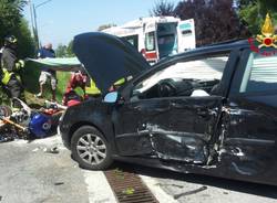 incidente auto moto bodio lomnago 