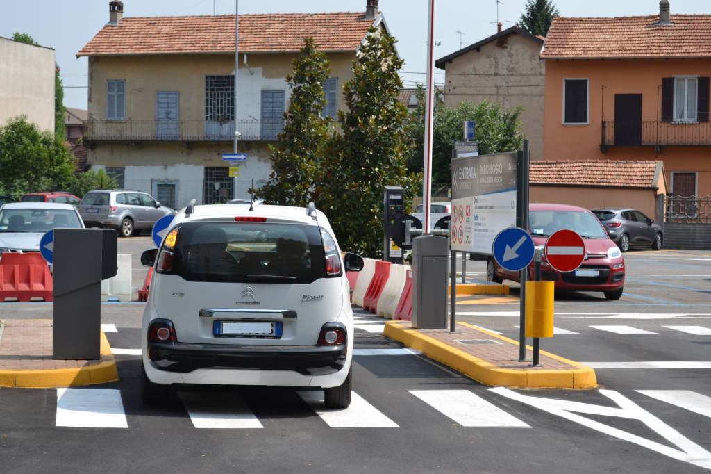 Il parcheggio dell'ospedale di Busto