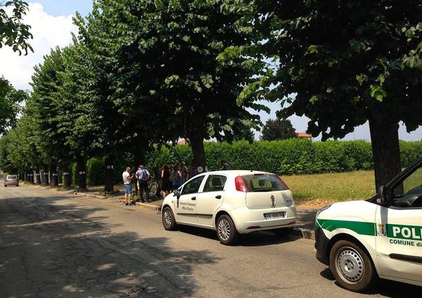 La protesta per gli alberi da abbattere a San Macario