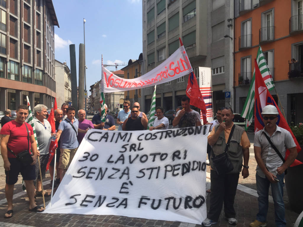 Protesta dei lavoratori Caimi