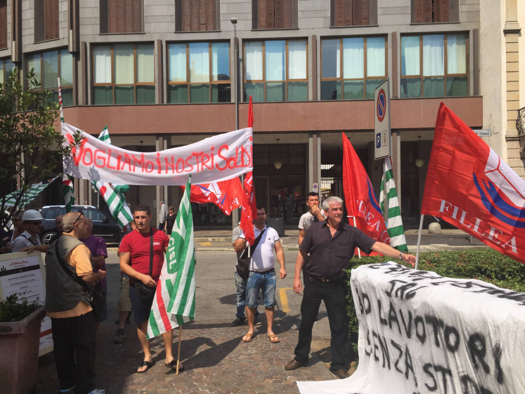 Protesta dei lavoratori Caimi