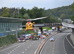 L'elisoccorso in autostrada