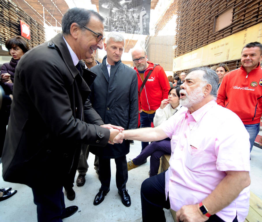 Francis Ford Coppola e Franco Battiato in visita a Expo 