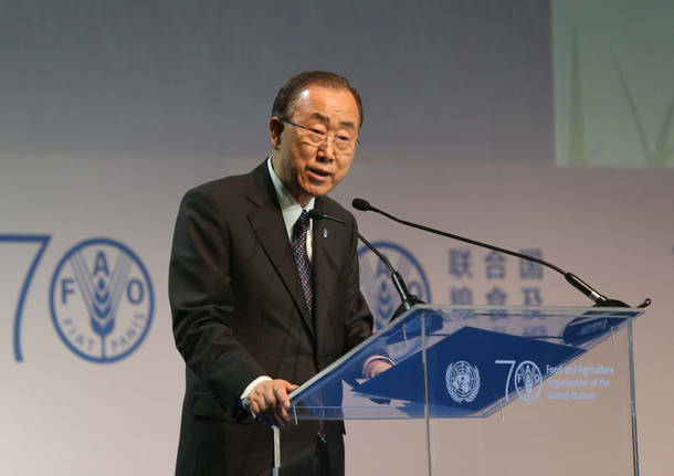 Mattarella e Ban Ki Moon ad Expo