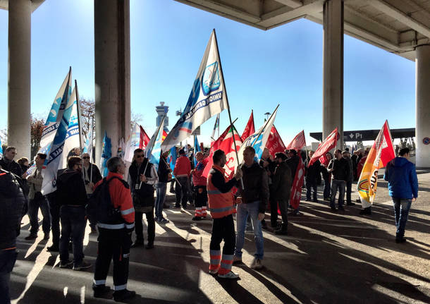 Lavoratori Malpensa Ryanair protesta