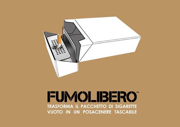 Fumolibero, il pacchetto di sigarette che diventa posacenere