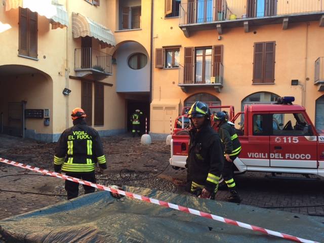 Vigili del fuoco Luino al lavoro tutta la notte