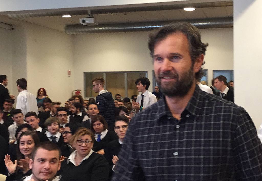 L'incontro tra Cracco e i ragazzi del Falcone