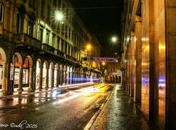 \"Corso Moro, Varese\" Playing in the rain.