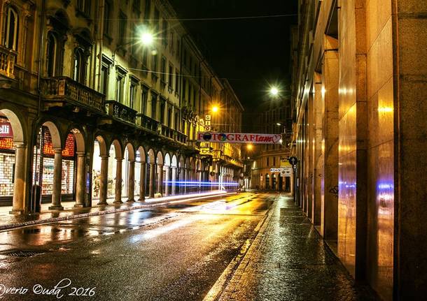 \"Corso Moro, Varese\" Playing in the rain.