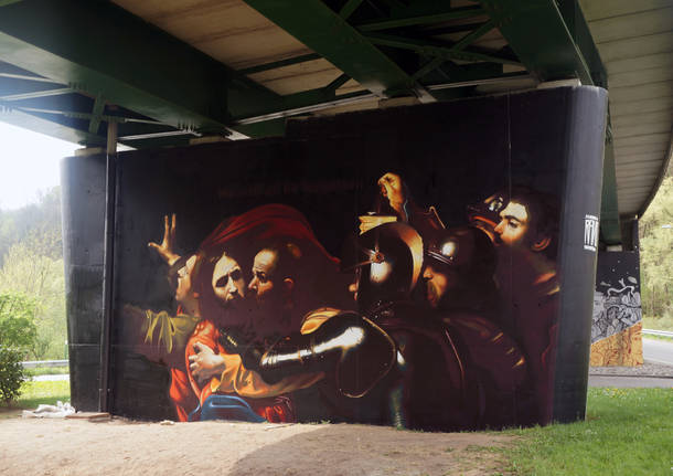 Murales Andrea Ravo Mattoni dedicato a Caravaggio 