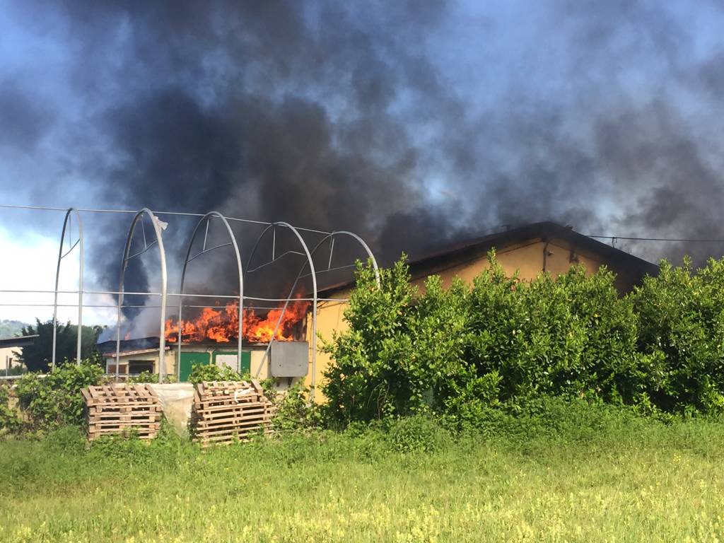 Incendio fattoria Canale Azzate