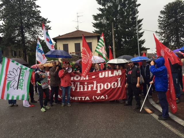 Manifestazione metalmeccanici Cassinetta Biandronno