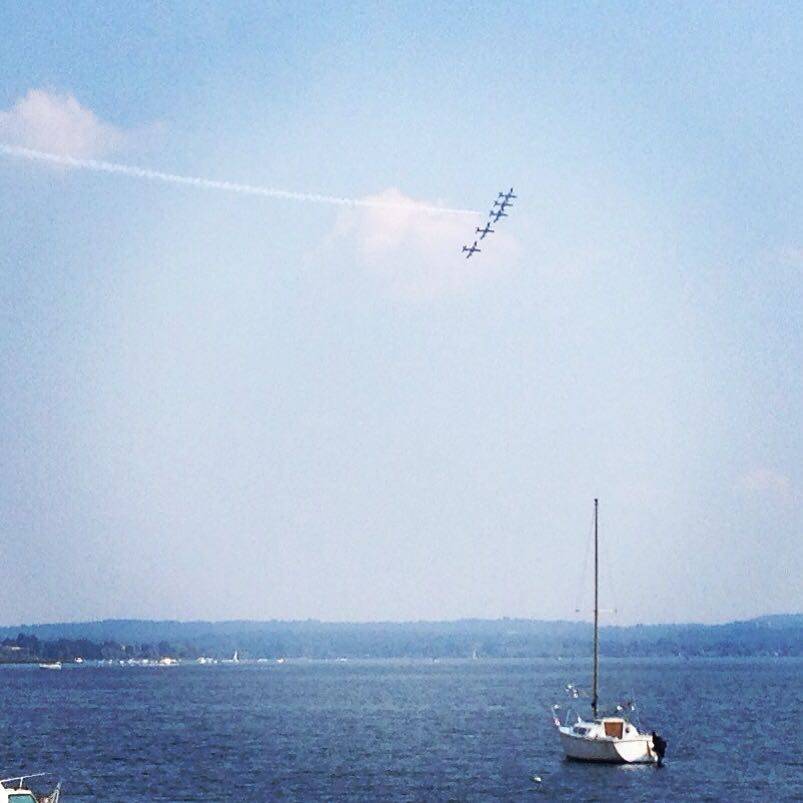 Frecce tricolori, le prove sul Lago Maggiore