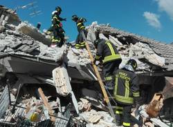 Terremoto a Rieti, le immagini dei Vigili del Fuoco