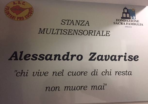 Inaugurata la \"stanza sensoriale\"