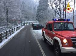 Interventi dei vigili del fuoco per la prima nevicata del 2017