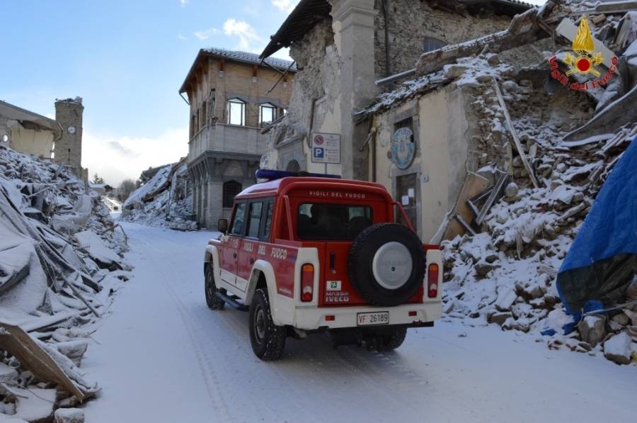 Amatrice sotto la neve