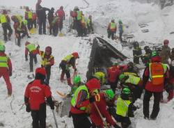 Il soccorso Alpino in azione a Rigopiano