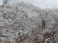 Il soccorso Alpino in azione a Rigopiano