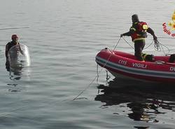 Ammaraggio nel lago, il rientro dei mezzi di soccorso