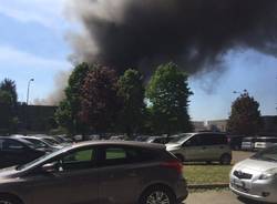 La colonna di fumo a Marnate