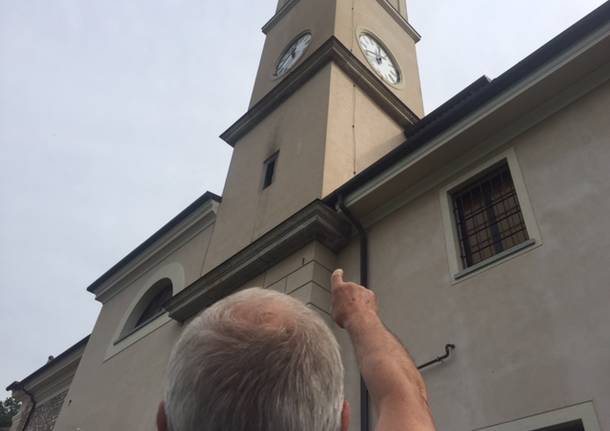 Campanile bruciato, il giorno dopo