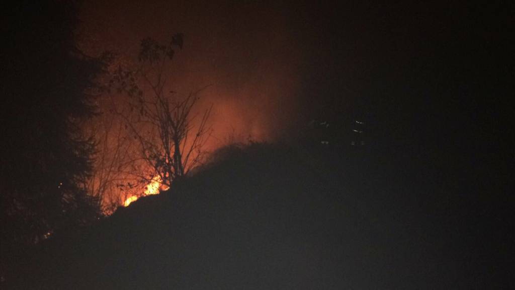 Incendio Campo dei Fiori notte domenica