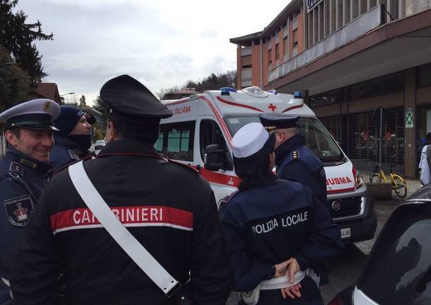 Protesta dei richiedenti asilo a Masnago