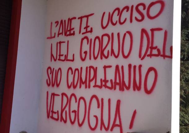 Scritte stadio Franco Ossola 