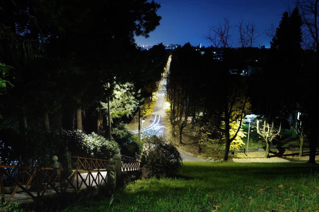 il viale dei Tigli e la scalinata di Crenna a Gallarate