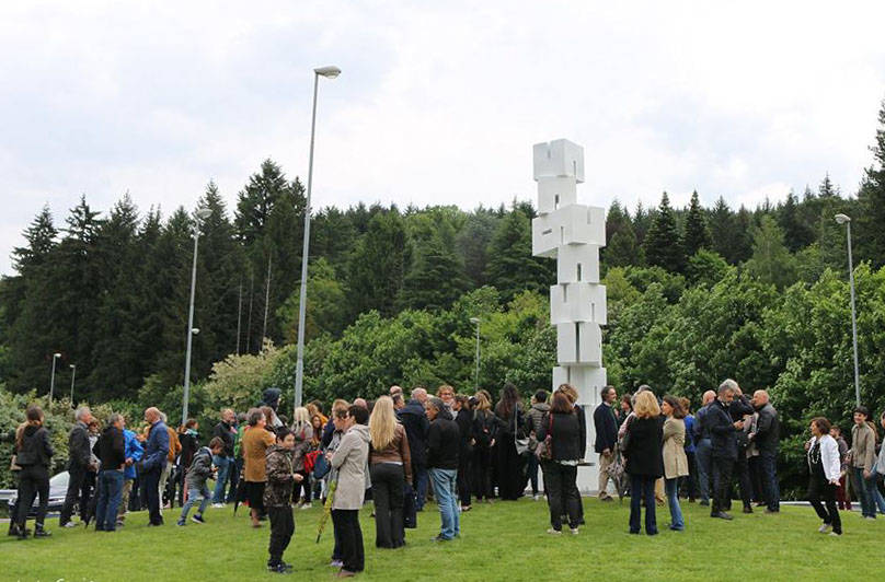 Induno Olona - Inaugurazione della scultura "Dadini" di Otto Monestier - Foto di Eugenio Pigato 