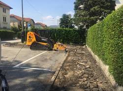 Lavori sui marciapiedi del quartiere Belfiore a Varese