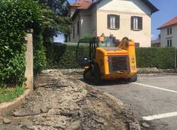 Lavori sui marciapiedi del quartiere Belfiore a Varese