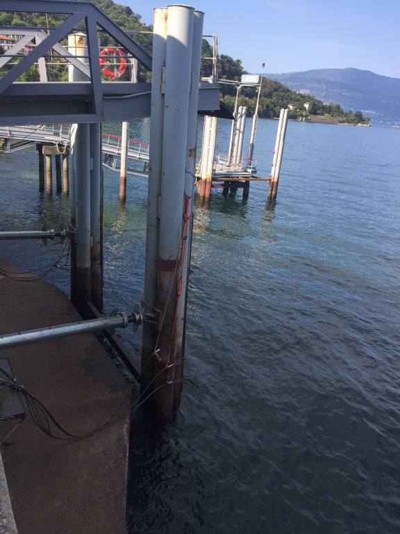 Lago Maggiore in magra, estate 2018