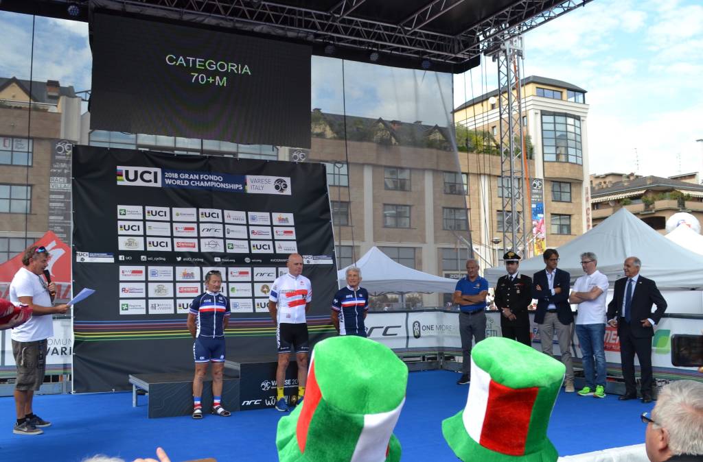 L'arrivo della Granfondo Mondiale Varese 2018