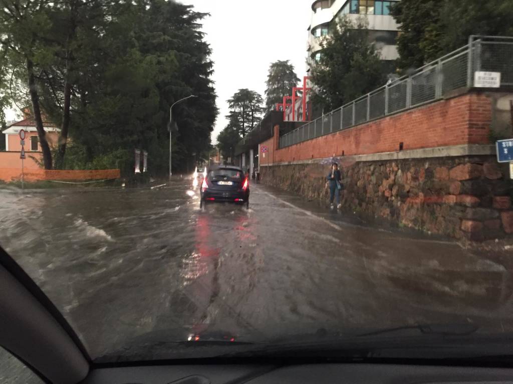 Maltempo, strade e fiumi a Castellanza 